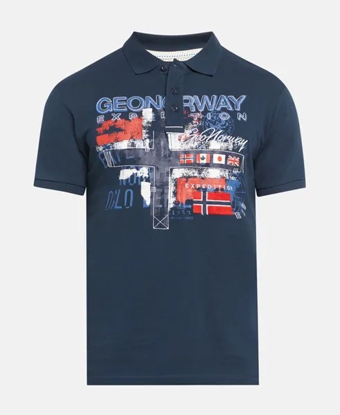 Рубашка поло Geographical Norway, темно-синий