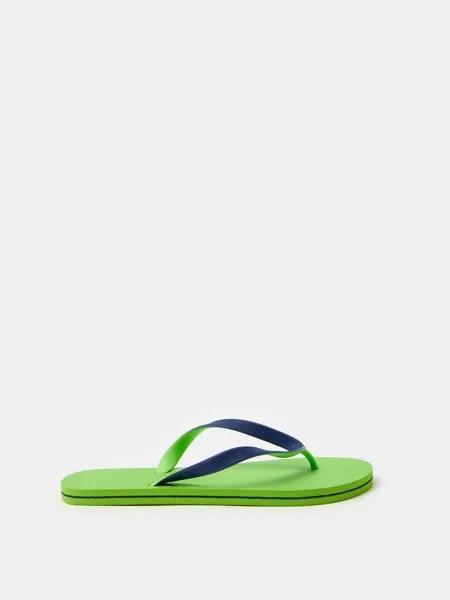 Босоножки-Стринги с полосатыми ремешками Ovs, цвет lime green