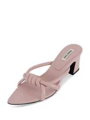 Женские кожаные босоножки на каблуке без шнуровки REIKE NEN с розовым ремешком Rn3sh006 38