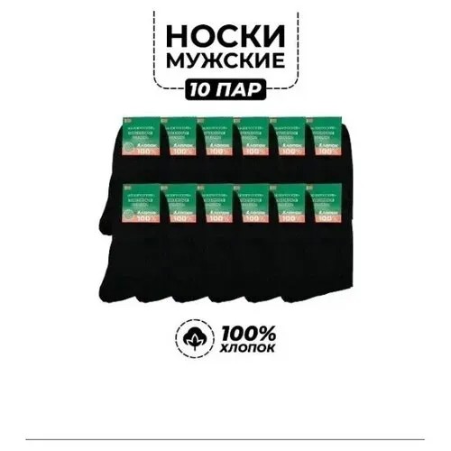 Носки Белорусские, 10 пар, размер 29(43-44), черный