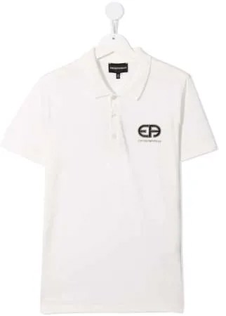 Emporio Armani Kids рубашка поло с вышитым логотипом