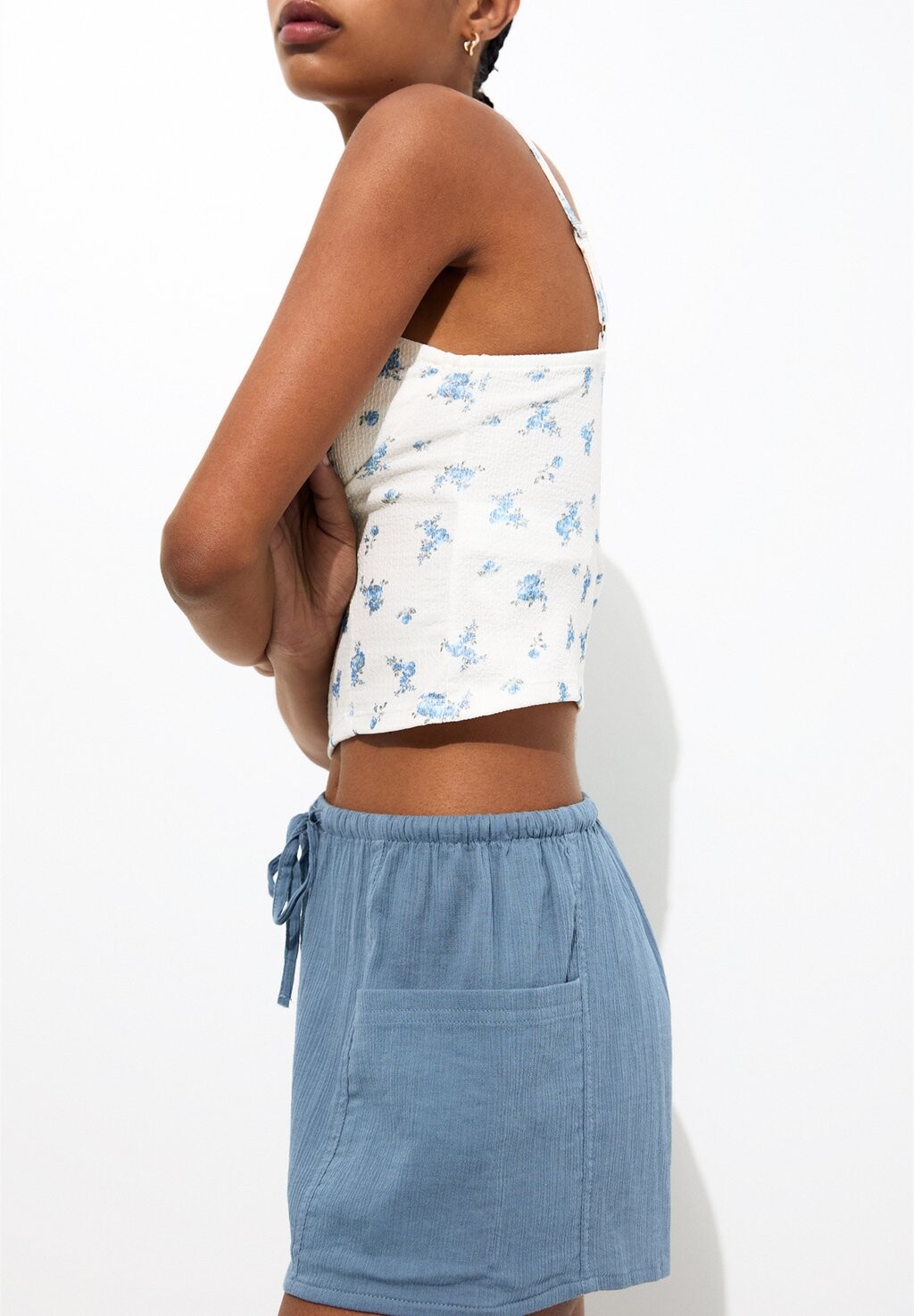 Шорты PULL&BEAR, синий