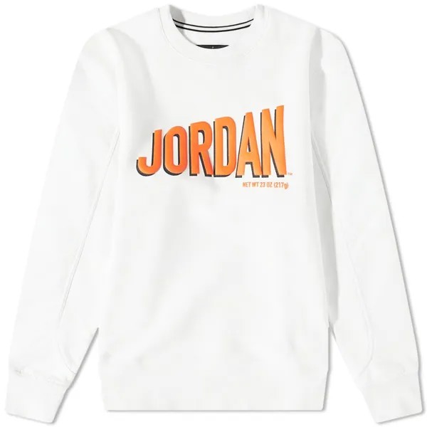 Толстовка Air Jordan Flight Fleece Crew, бело-оранжевый