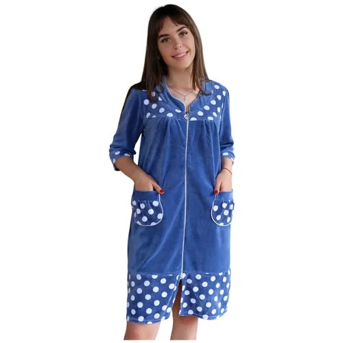 Халат  Lika Dress, размер 62, голубой