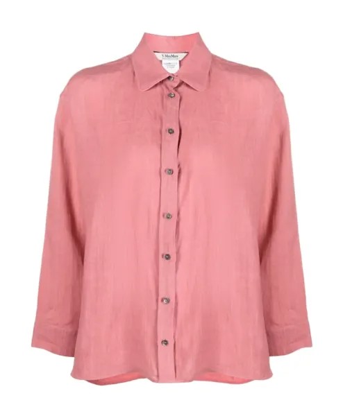 Льняная рубашка Flamingo Max Mara, красный