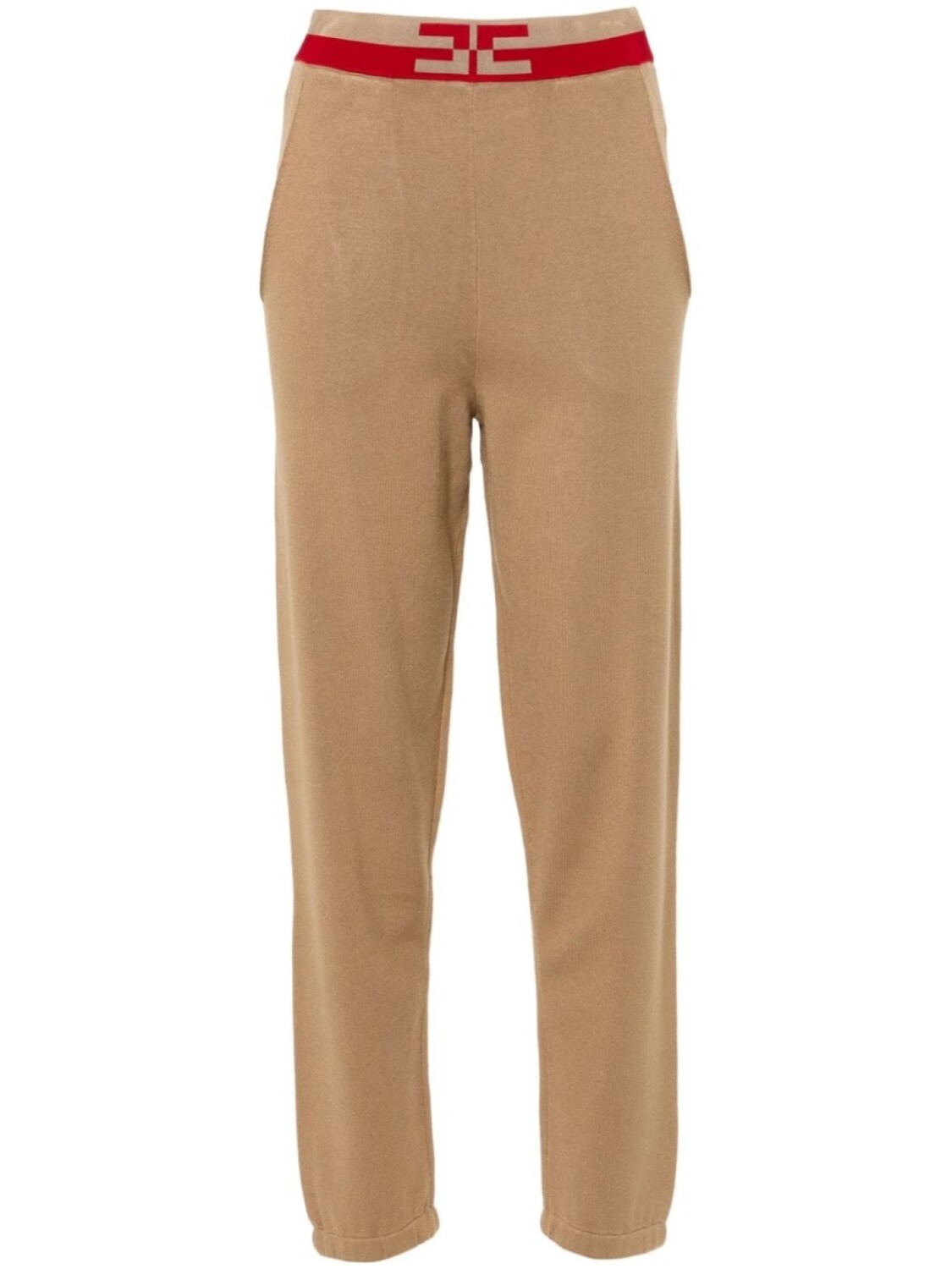 Elisabetta Franchi зауженные трикотажные брюки, коричневый