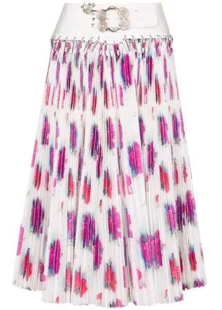 Chopova Lowena плиссированная юбка миди с цветочным принтом