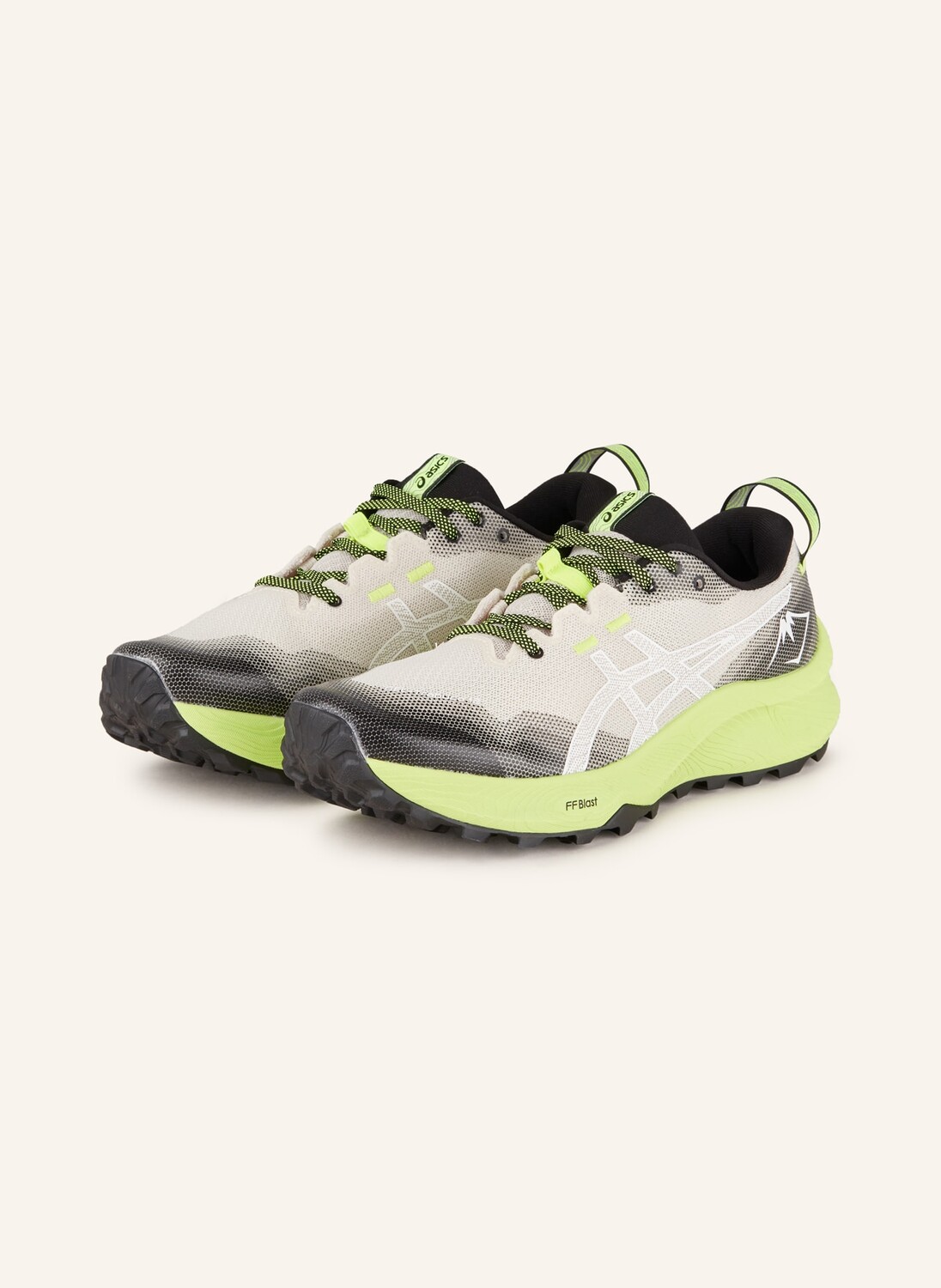 Кроссовки для бега по пересеченной местности gel-trabuco 12 ASICS, цвет NEONGRÜN/SCHWARZ/WEISS