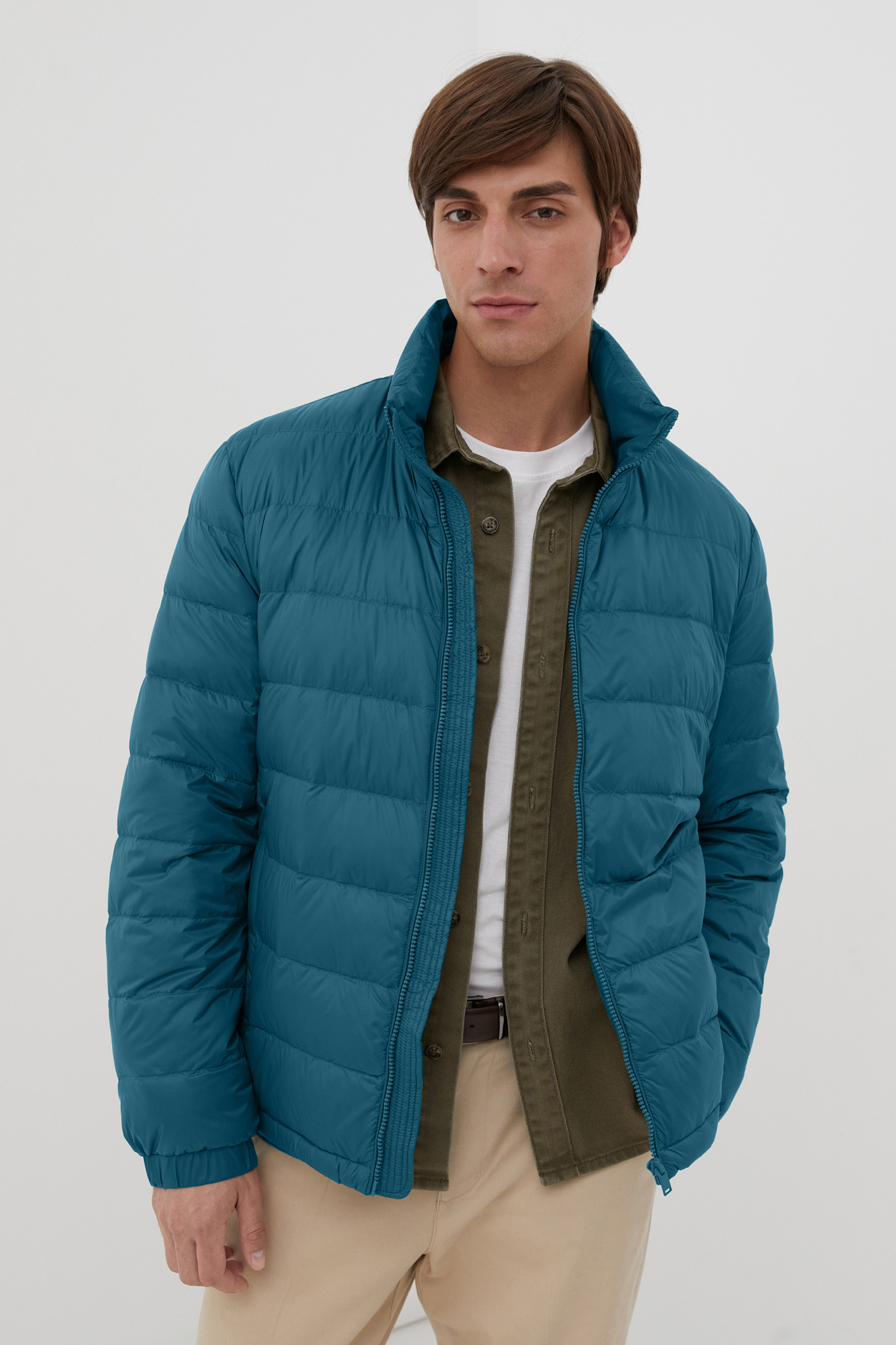 Куртка мужская Finn Flare BAS-20052 бирюзовая 2XL