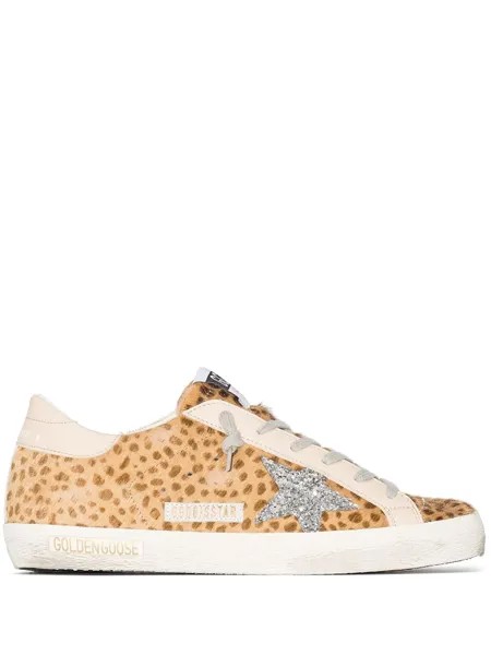 Golden Goose Super-Star animal-print low-top sneakers