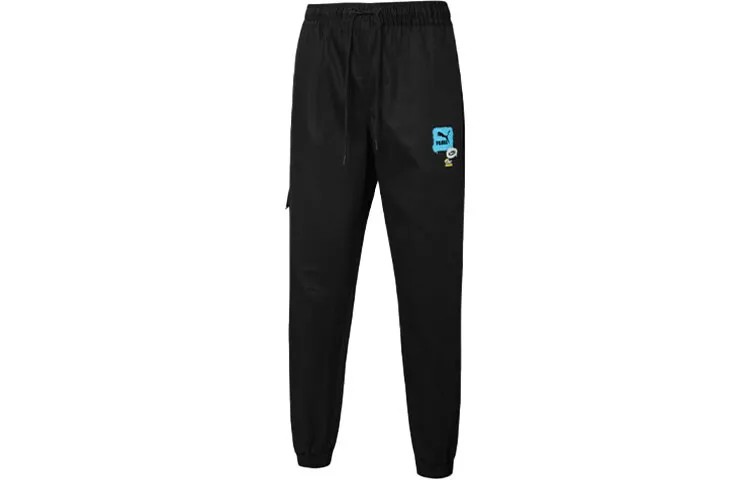 Мужские трикотажные спортивные штаны Puma, цвет Black