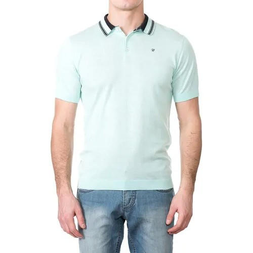 Мужская голубая футболка поло WESTLAND W2504-AQUA размер XL