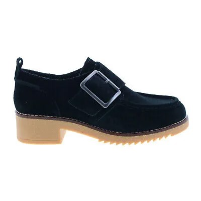 Clarks Eden Mid Monk 26161317 Женские черные замшевые туфли на каблуке