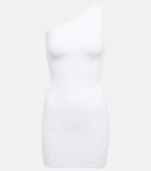 Мини-платье HB в рубчик из коллаборации с Hailey Bieber WARDROBE.NYC, белый