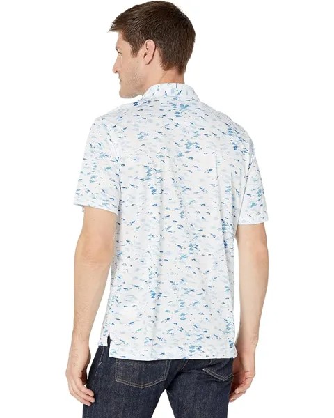 Поло Robert Graham Nautical Net Short Sleeve Knit Polo, белый