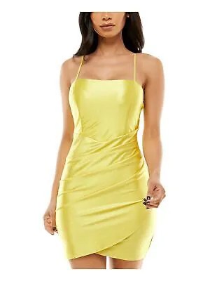 EMERALD SUNDAE Женское желтое регулируемое пуловерное платье без подкладки с юбкой для подростков XL