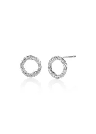 Monica Vinader Riva diamond circle stud earrings