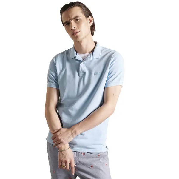 Поло с коротким рукавом Superdry Vintage Destroy, синий
