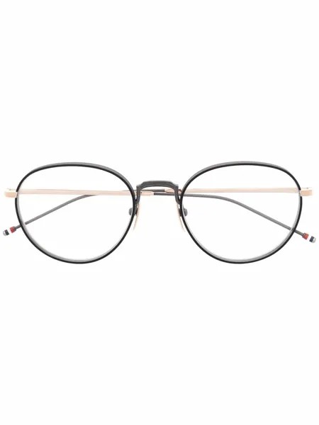 Thom Browne Eyewear очки в круглой оправе с полосками RWB