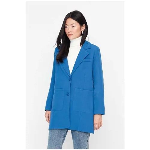Пиджак TRENDYOL, размер 44, синий