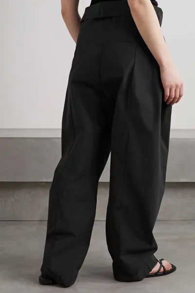 MATTEAU брюки Fisherman из хлопкового твила, черный