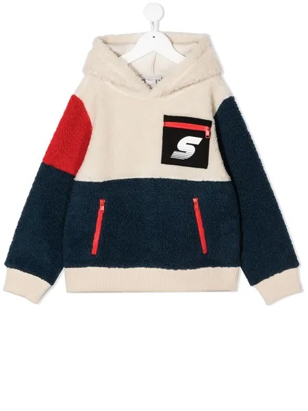 Stella McCartney Kids фактурное худи с нашивкой-логотипом