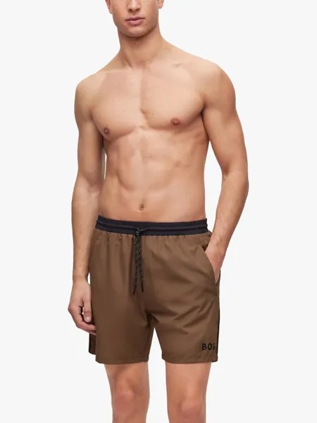 Шорты для плавания HUGO BOSS Starfish, открытые, зеленые