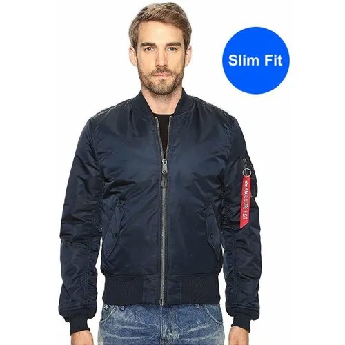Бомбер ALPHA INDUSTRIES, размер S, синий