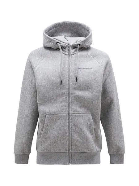 Толстовка Peak Performance Kapuzen M Original Small Logo Zip Hood, серый