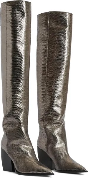 Сапоги Reina Snake Boot AllSaints, цвет Gunmetal Grey