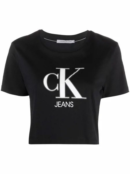 Calvin Klein Jeans укороченная футболка с логотипом