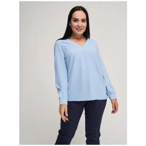 Блуза DiSORELLE, размер 50, голубой