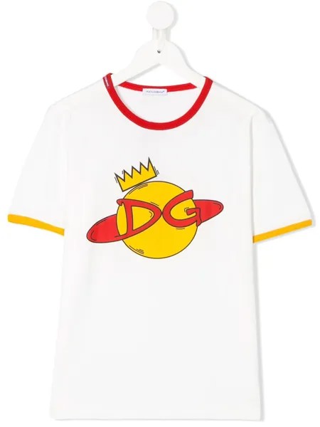 Dolce & Gabbana Kids футболка с принтом DG