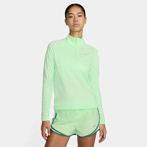 Лонгслив спортивный NIKE W NK DF PACER HZ, размер XL, зеленый
