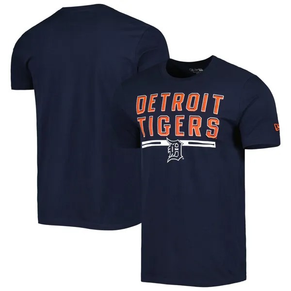 Мужская футболка New Era Navy Detroit Tigers для тренировки ватина