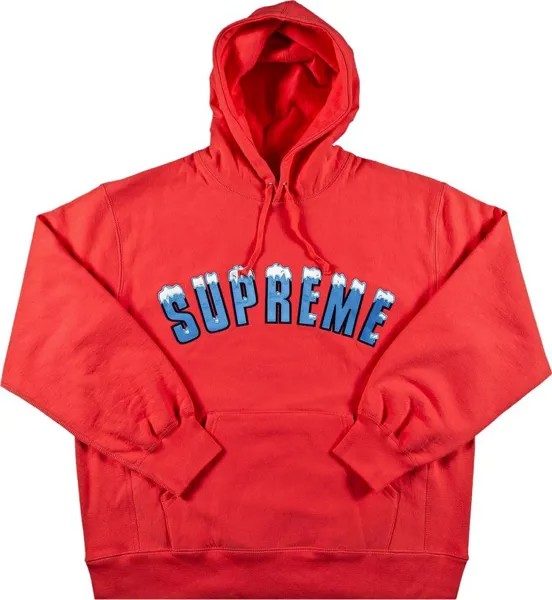 Толстовка Supreme Icy Arc Hooded Sweatshirt 'Bright Coral', оранжевый