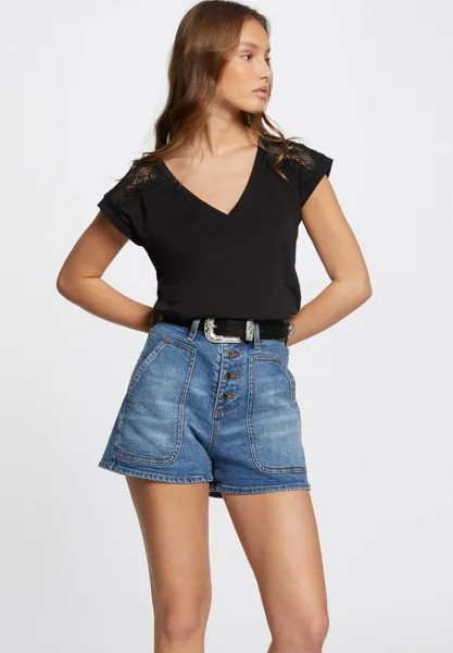 Футболка с принтом Short-Sleeved Morgan, черный