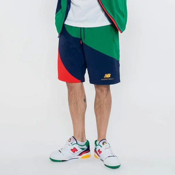 New Balance Basketball Woven Court Shorts Мужские повседневные спортивные шорты цвета индиго