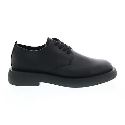 Clarks Mileno London 26160861 Мужские черные кожаные оксфорды на шнуровке с простым носком