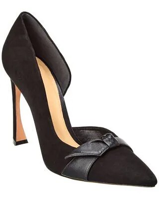 Alexandre Birman Асимметричные женские замшевые туфли Clarita 100, черные 35