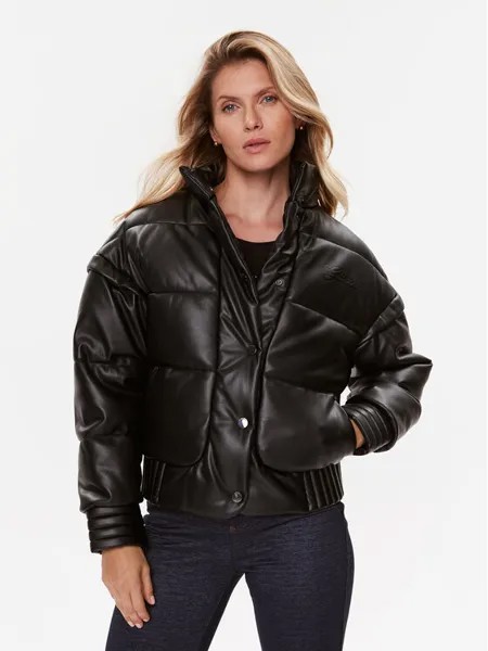 Пуховик стандартного кроя Guess, черный