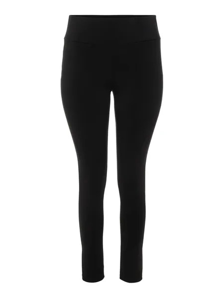 Тканевые брюки Vila Einfarbige Leggings Stretch Stoff Übergröße Plus Size VIJENNI, черный