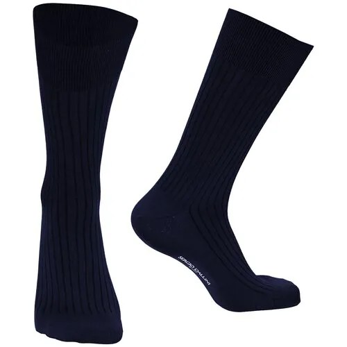 Высокие носки с узкими рельефными полосками по всей длине Sergio Dallini | Для мужчин | черный | 39-42