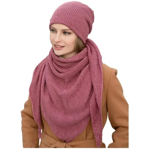 Комплект FOMAS, демисезон/зима, шерсть, 2 предмета, размер 56-58, розовый