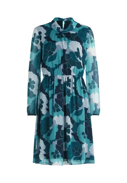 Шифоновое платье с длинными рукавами BETTY & CO, цвет Mint Black