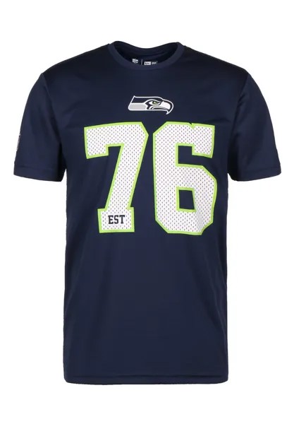 Футболка с принтом NFL SEATTLE SEAHAWKS SUPPORTERS T-SHIRT HERREN New Era, цвет blue