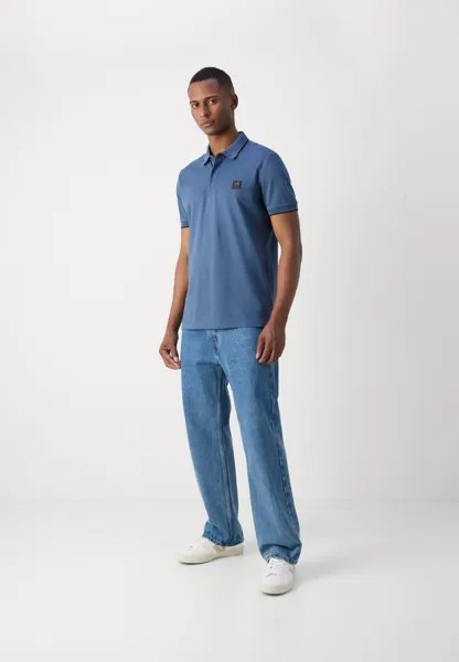 Рубашка поло REGULAR FIT IN MERCERIZED WITH LOGO ON PATCH Antony Morato, синий