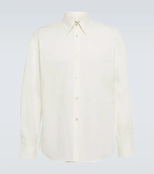 Рубашка из смесового хлопка Acne Studios, белый