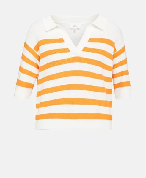 Пуловер с короткими рукавами S.Oliver, оранжевый