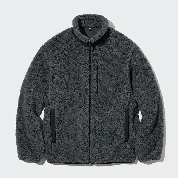 Куртка unisex Uniqlo Windproof Outer Fleece, темно-серый